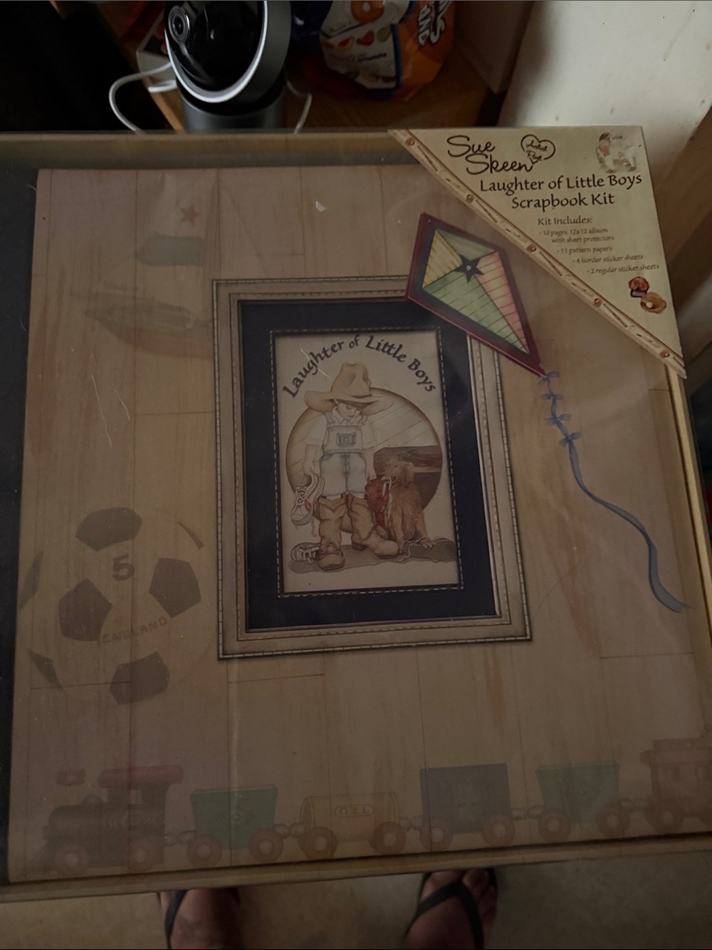 Laughter of Little Boys Scrapbook Kit - Beige